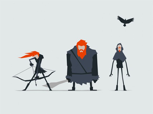 500x375 Minimal Game Of Thrones Vector Art Illustration Creative Bloq