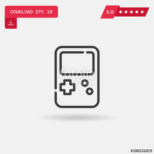 500x500 Gameboy Vector Icon. Stock Image And Royalty Free Vector Files On