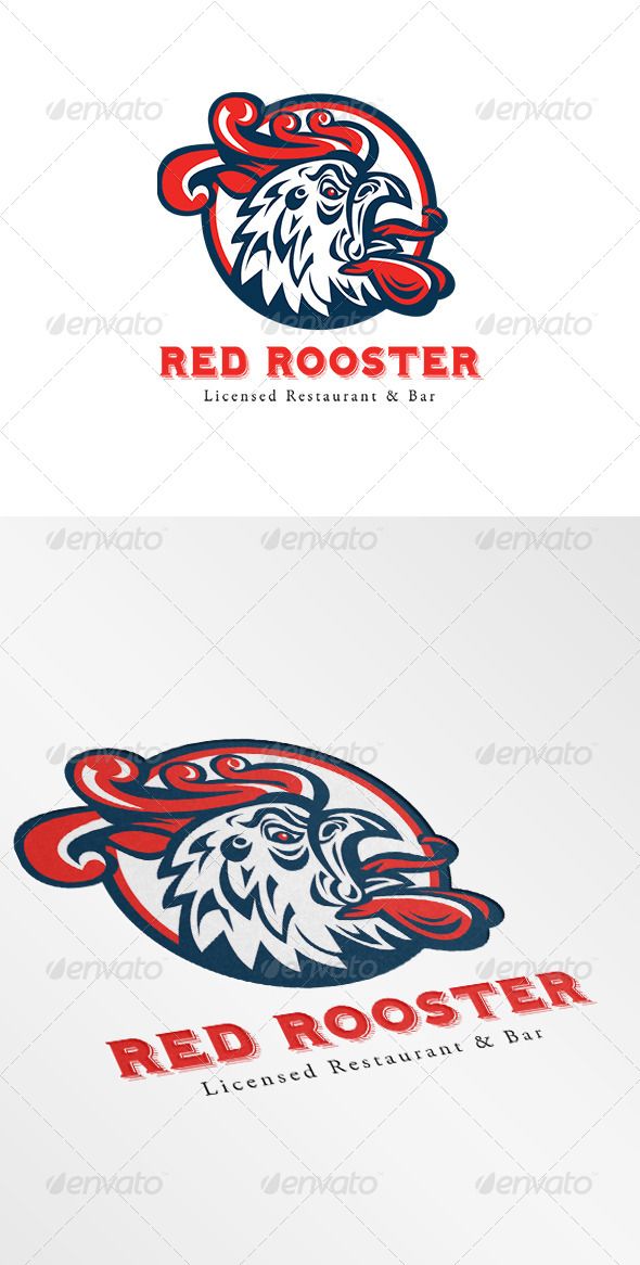 590x1166 Rooster Restaurant And Bar Logo Vector Eps