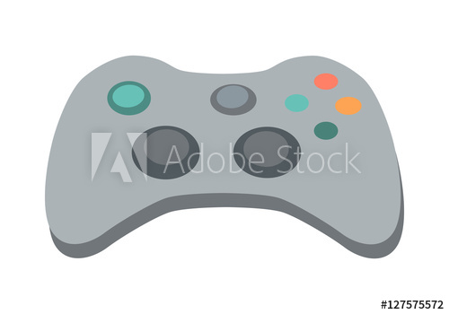 500x350 Gamepad Vector Illustration In Flat Design