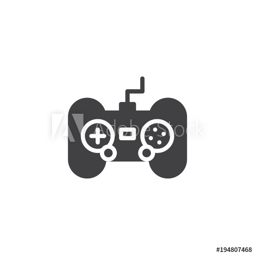 500x500 Gamepad Vector Icon. Filled Flat Sign For Mobile Concept And Web