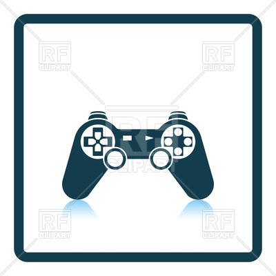 400x400 Shadow Reflection Design Of Gamepad Vector Image Vector Artwork