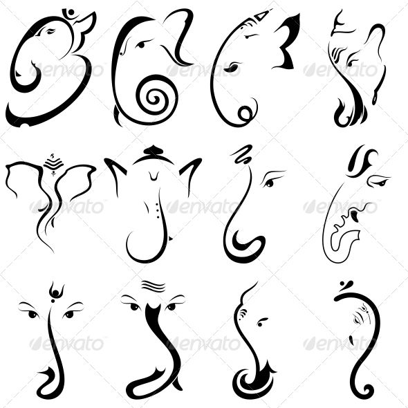 590x590 Ganesha Religious Vector Designs Pack
