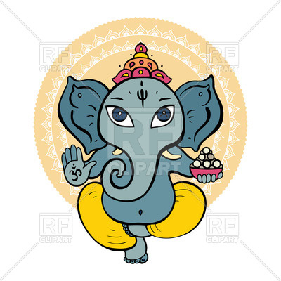 400x400 Hand Drawn Hindu God Ganesha Vector Image Vector Artwork Of
