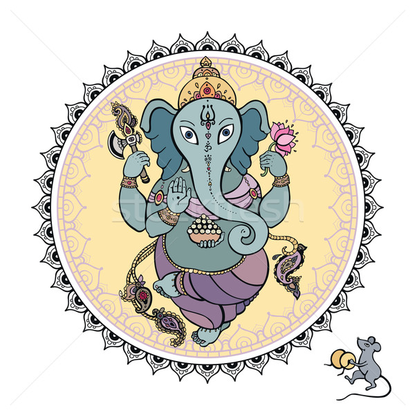 600x600 Lord Ganesha Hand Drawn Illustration. Vector Illustration Katya