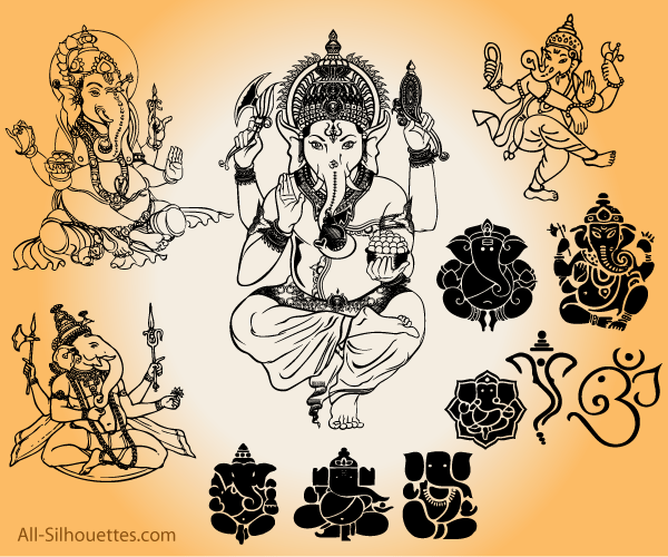 600x500 Vector Ganesha 123freevectors