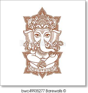 362x382 Art Print Of Lord Ganesha. Vector Illustration Barewalls Posters