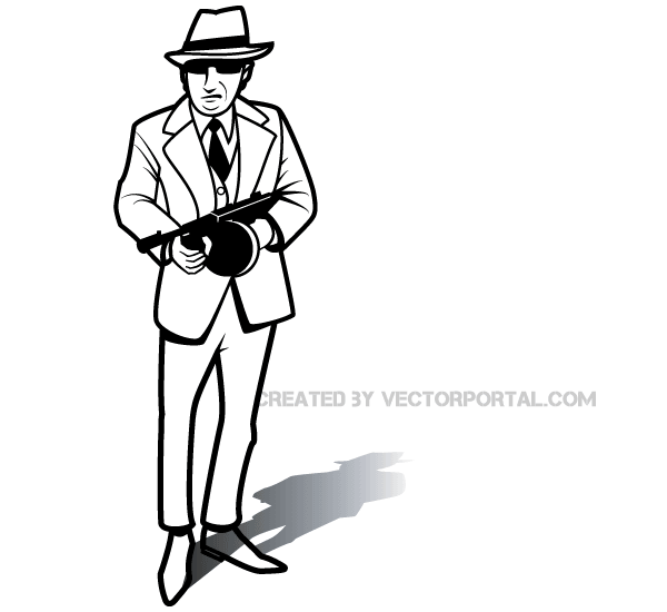 600x550 Gangster Vector Art 123freevectors