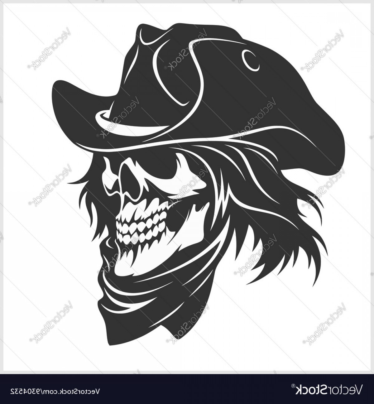 1200x1296 Skull In Hat Gangster Vector Rongholland
