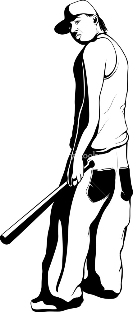 428x1000 Vector Gangster Silhouette Royalty Free Stock Image