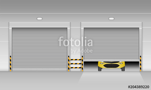 500x300 High Speed Rolling Door With Garage, Shutter Door, Vector