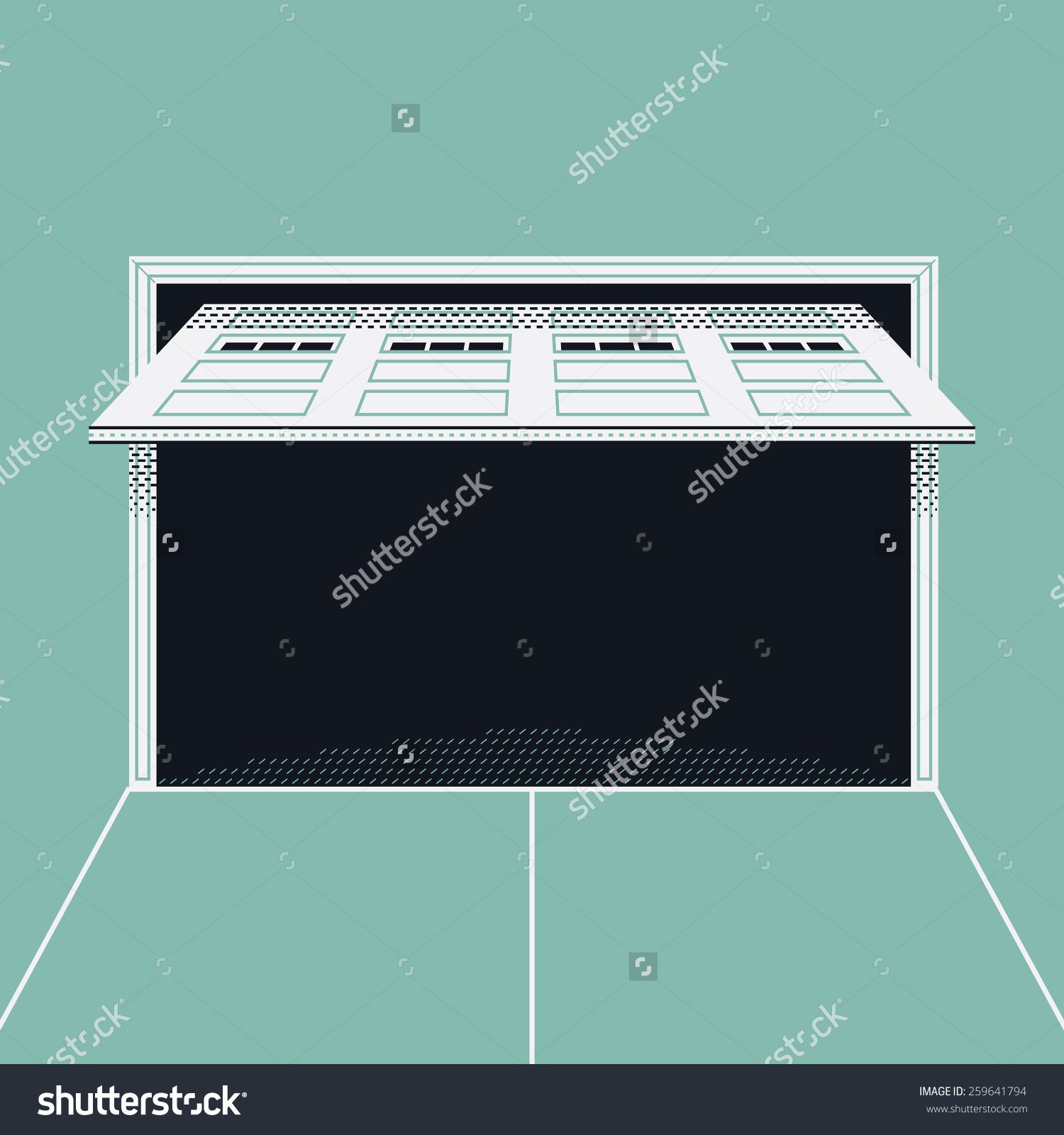1500x1600 Stock Vector Cool Vector Single Panel Retractable Garage Door