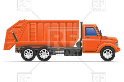 400x267 Garbage Truck (Sanitation Car) Side View Vector Image Vector