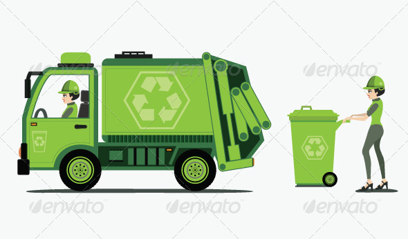 590x346 Images Of Garbage Truck Vector Art