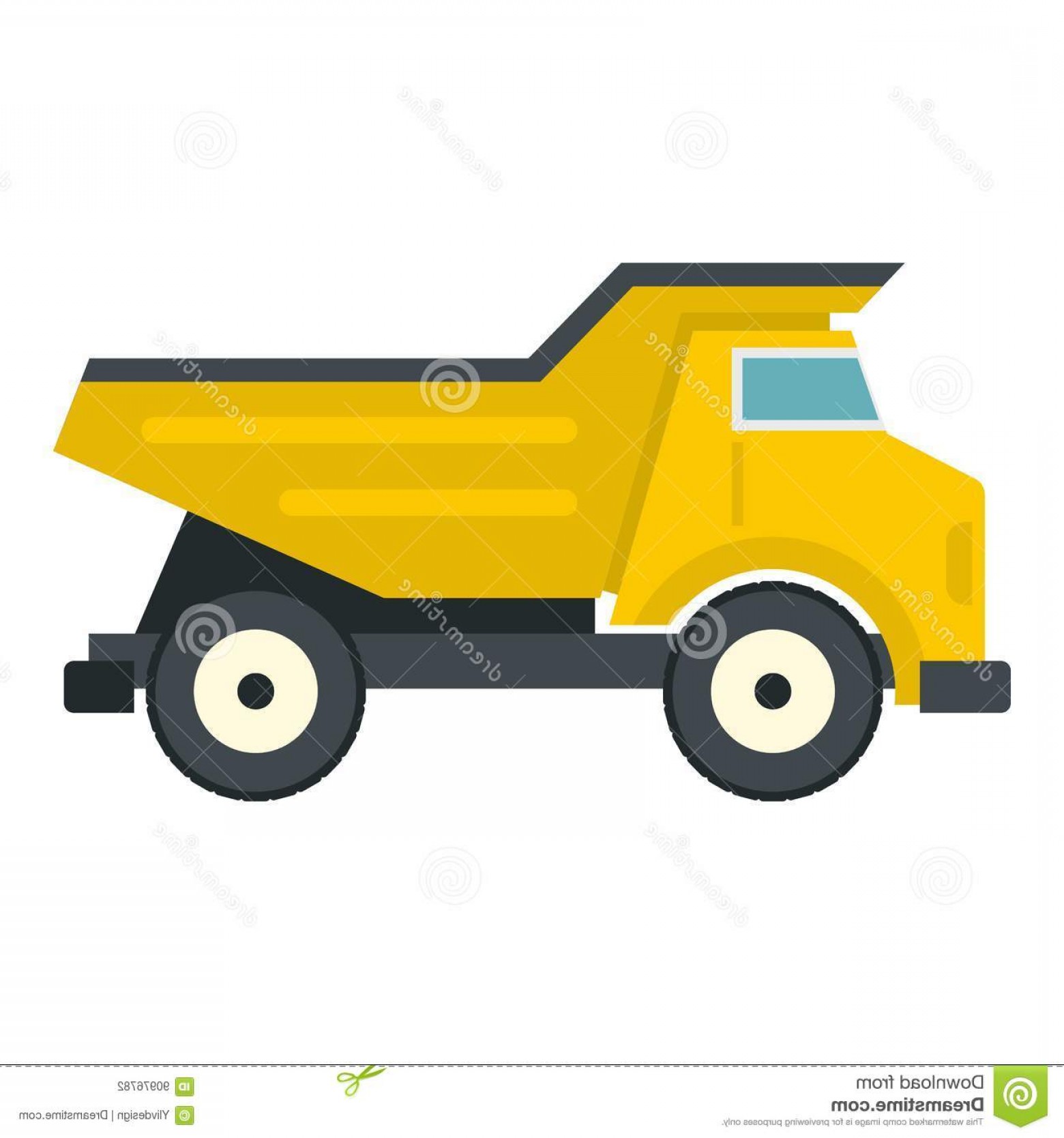 1560x1668 Stock Illustration Yellow Dump Truck Icon Isolated Flat White