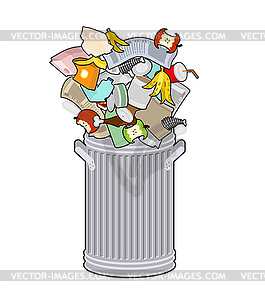 265x300 Trash Can With Rubbish . Wheelie Bin With Garbage