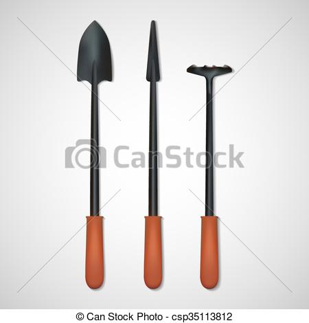 450x470 Vector Garden Tools. Illustration Of Garden Mini Tools. Vector Eps10.