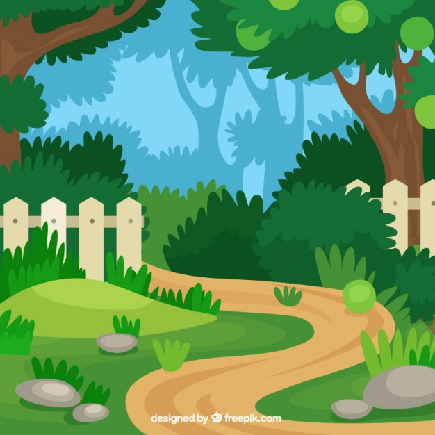 626x626 Flat Garden Path Design Vector Free Download