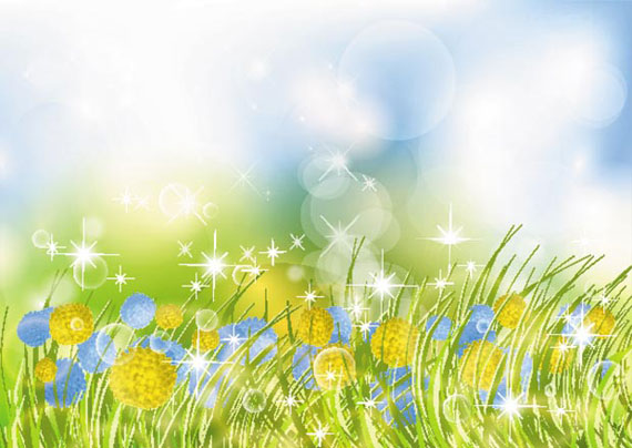 570x404 Beautiful Flower Garden Vector Background