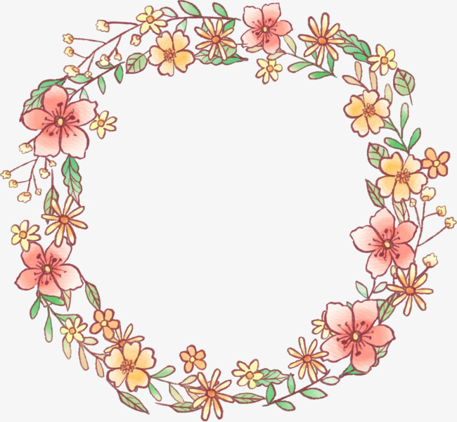 650x600 Vector Hand Painted Decorative Garland, Vector, Hand Painted