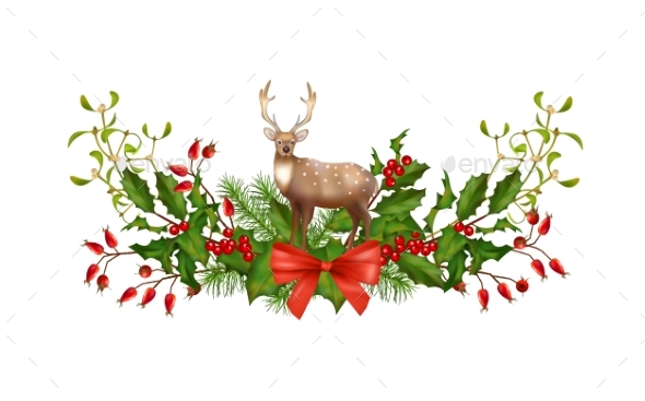 590x367 Christmas Garland Vector By Kostins Graphicriver