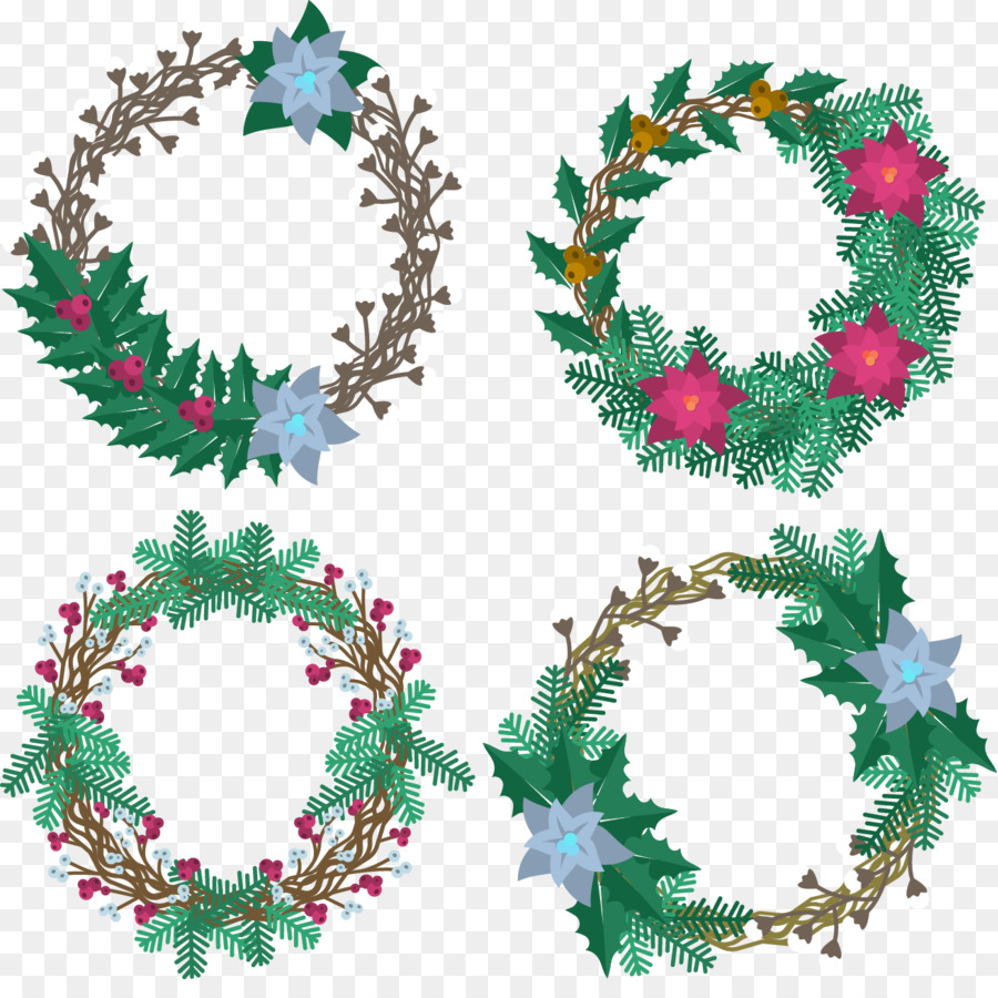 900x900 Christmas Tree Wreath Garland