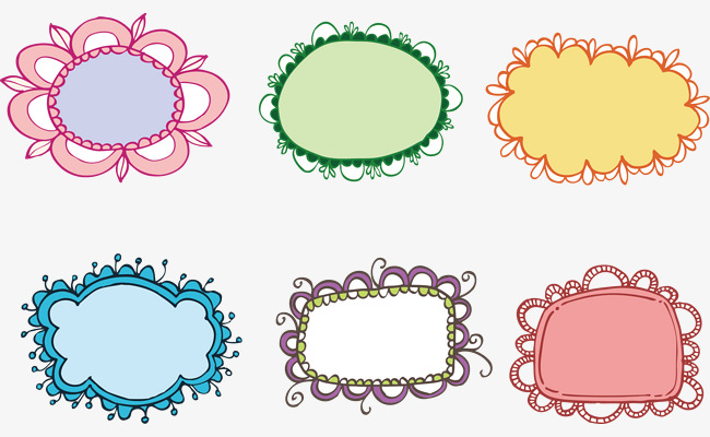 650x400 Garland Vector Frame Set, Petal, Flower Boxes, Dialog Png And