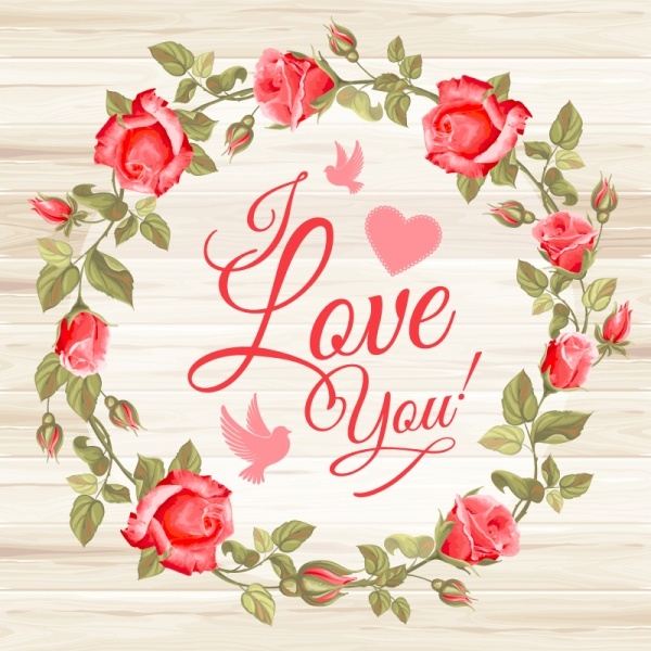 600x600 Rose Garland With Wooden Background Vector Free Vector In