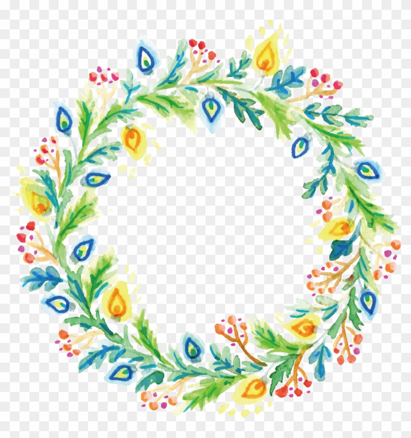 840x894 Vector Colored Garland