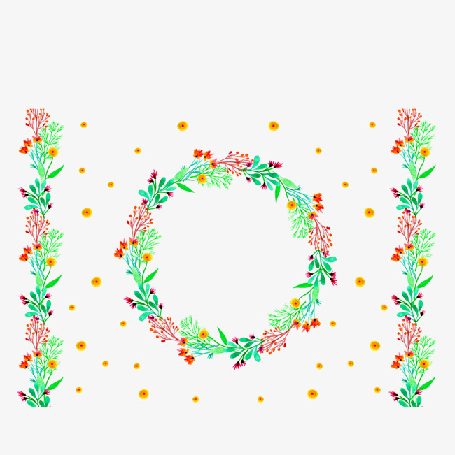 650x651 Vector Cute Green Garland, Vector Cute, Green, Green Vector Png