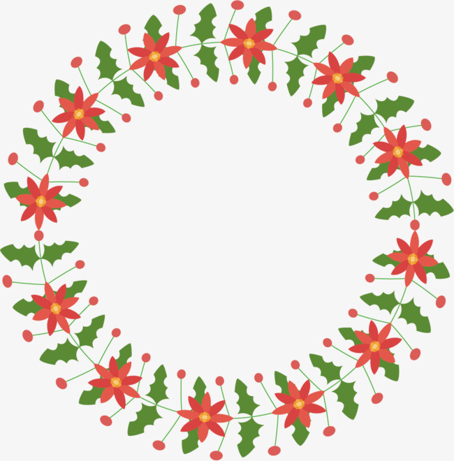 650x660 Vector Decorative Material Flower Garland, Vector, Vector Material