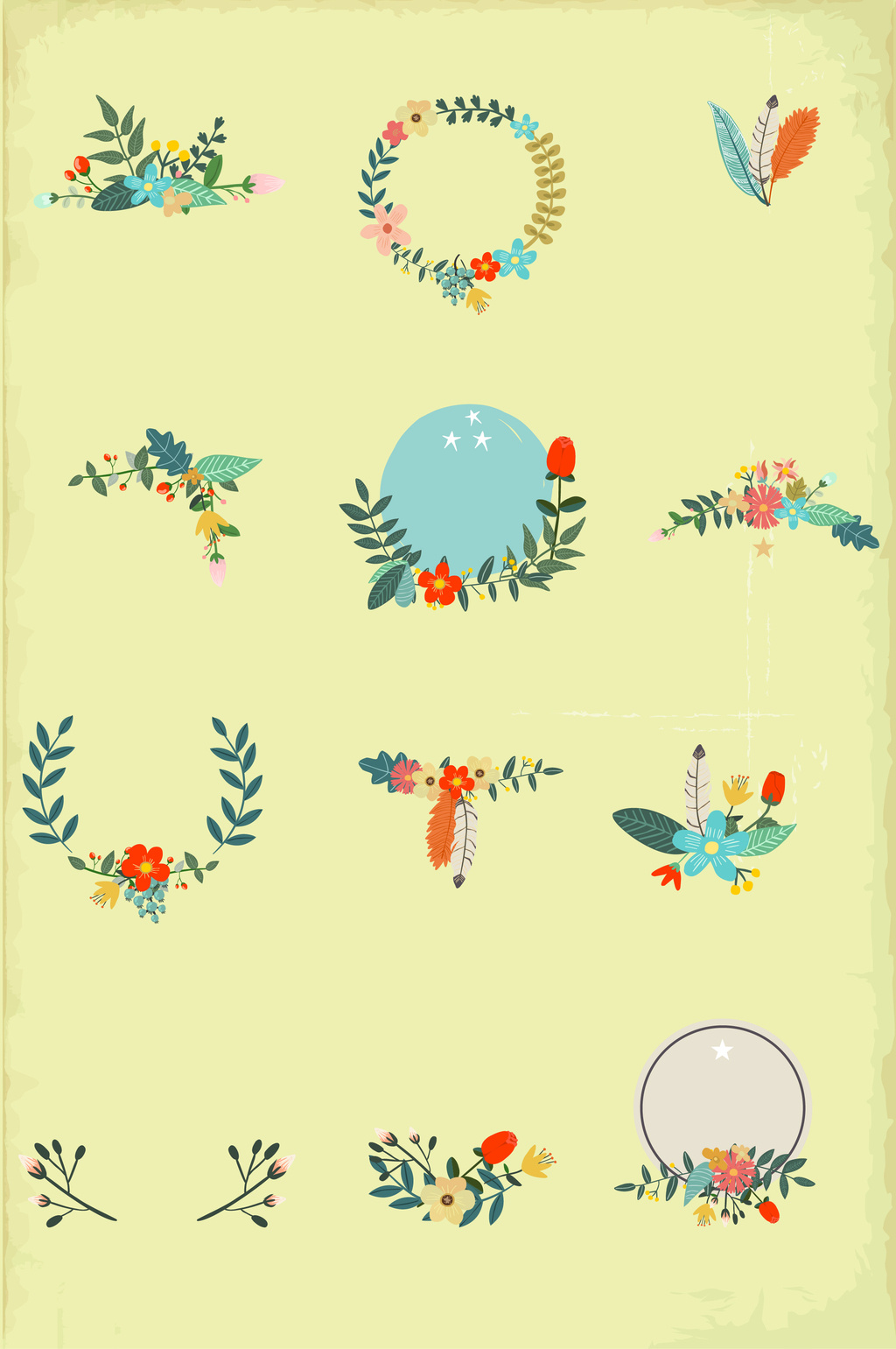 1024x1541 Beautiful And Elegant Garland Vector Material Free Download Pikbest