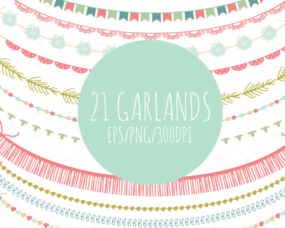 570x456 Bunting Clipart Flag Garland