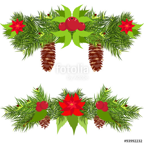 500x500 Christmas Garland Vector Stock Image And Royalty Free Vector
