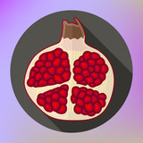 160x160 Sliced Banana Flat Long Shadow Style Vector Icon. Banana Icon