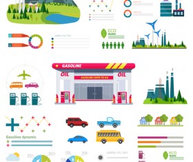 280x235 Gas Station Vector