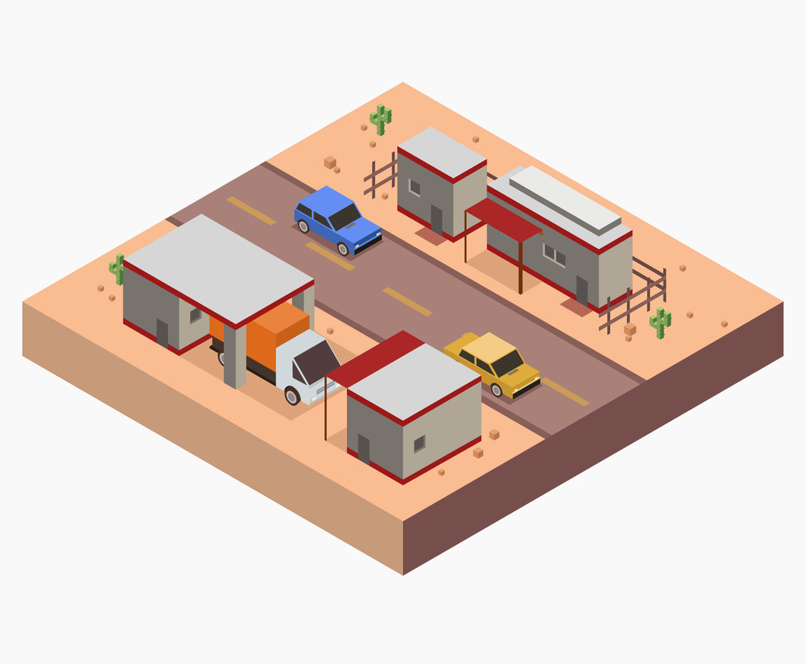 1136x936 Isometric Gas Station Vector Vector Art Amp Graphics