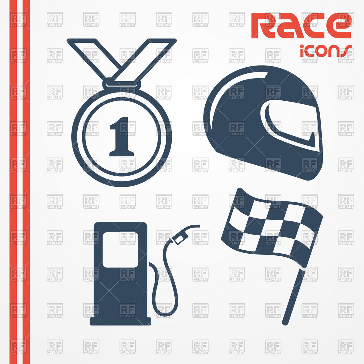 1200x1200 Simple Flat Racing Icons