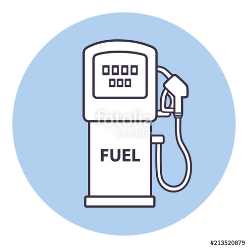 500x500 Fuel Pump. Gas Station Vector Icon. Stock Image And Royalty Free