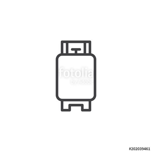 500x500 Gas Cylinder Outline Icon. Linear Style Sign For Mobile Concept