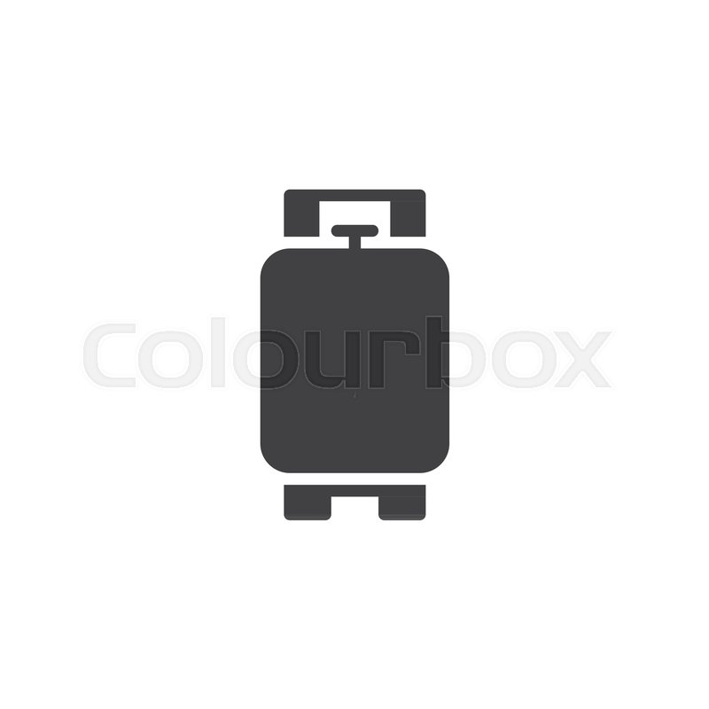 800x800 Gas Cylinder Vector Icon. Filled Flat Sign For Mobile Concept And
