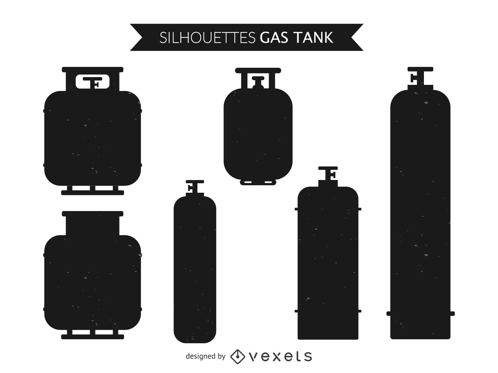 1600x1200 Gas Tank Silhouette Set