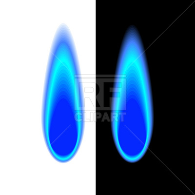 400x400 Blue Gas Flame Vector Image Vector Artwork Of Design Elements