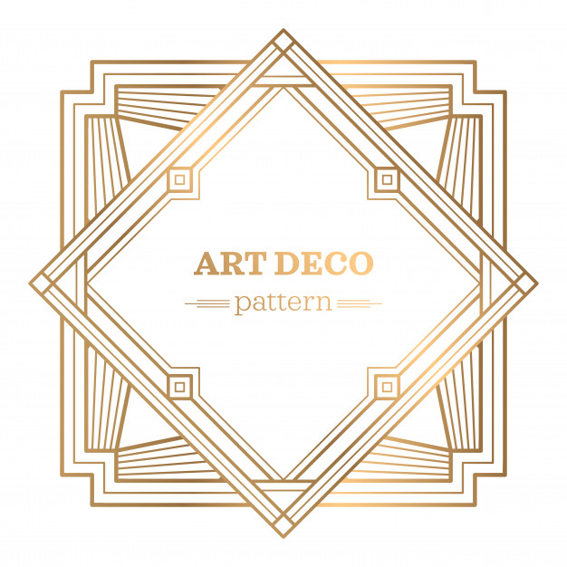 626x626 Gatsby Art Deco Background Vector Premium Download