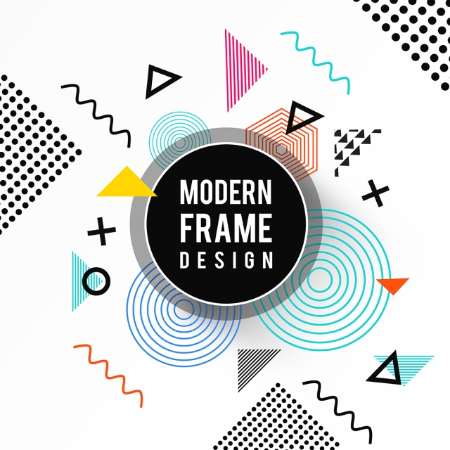 640x640 Colorful Vector Modern Frame Design, Art, Pattern, Gatsby Png And