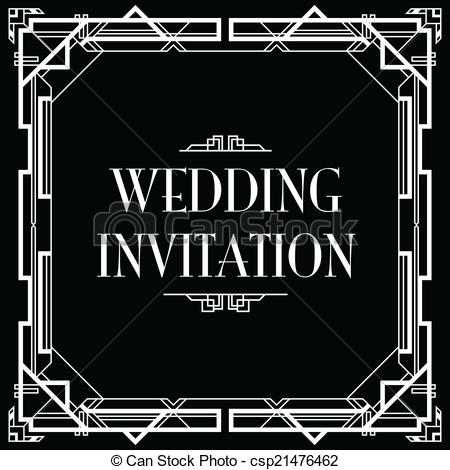 450x470 Gatsby Art Deco Background Clip Art Vector