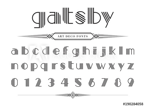 500x371 Vector Of Gatsby Font And Number