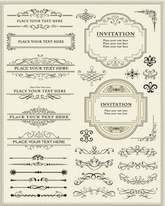 341x425 Europeanstyle Lace Border 01 Vector Elements For A Gatsby Style
