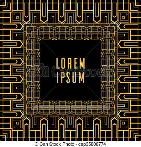 450x470 Card Template With Golden Luxury Frame