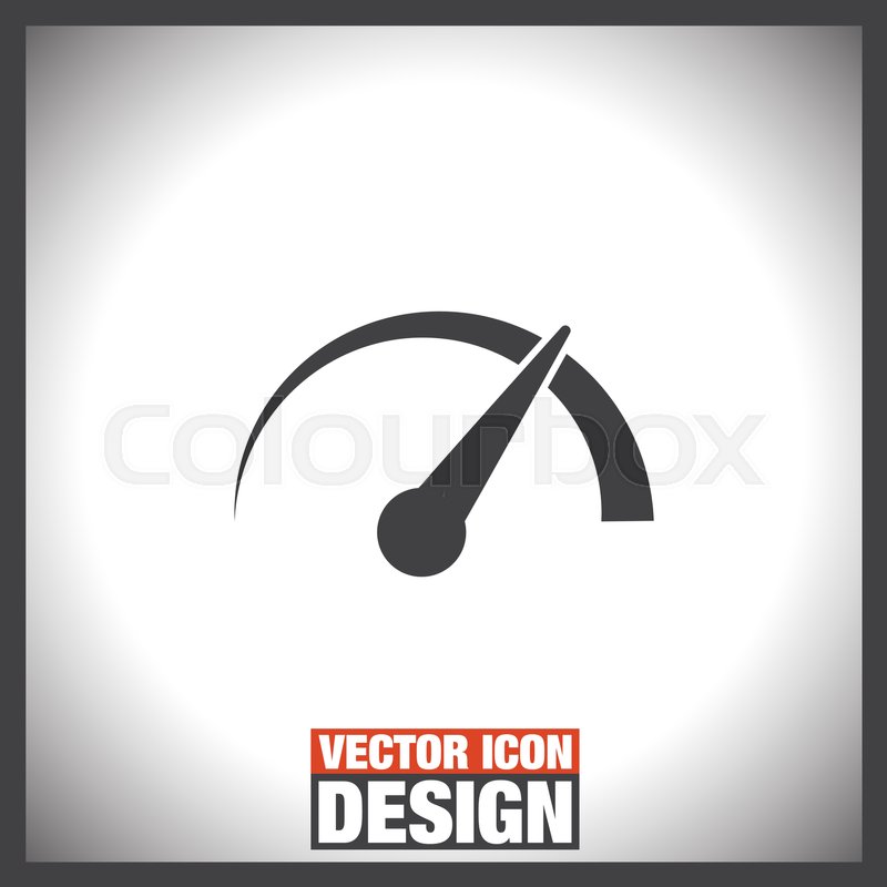 800x800 Gauge Vector Icon. Speedometer Sign. Full And Empty Symbol Stock
